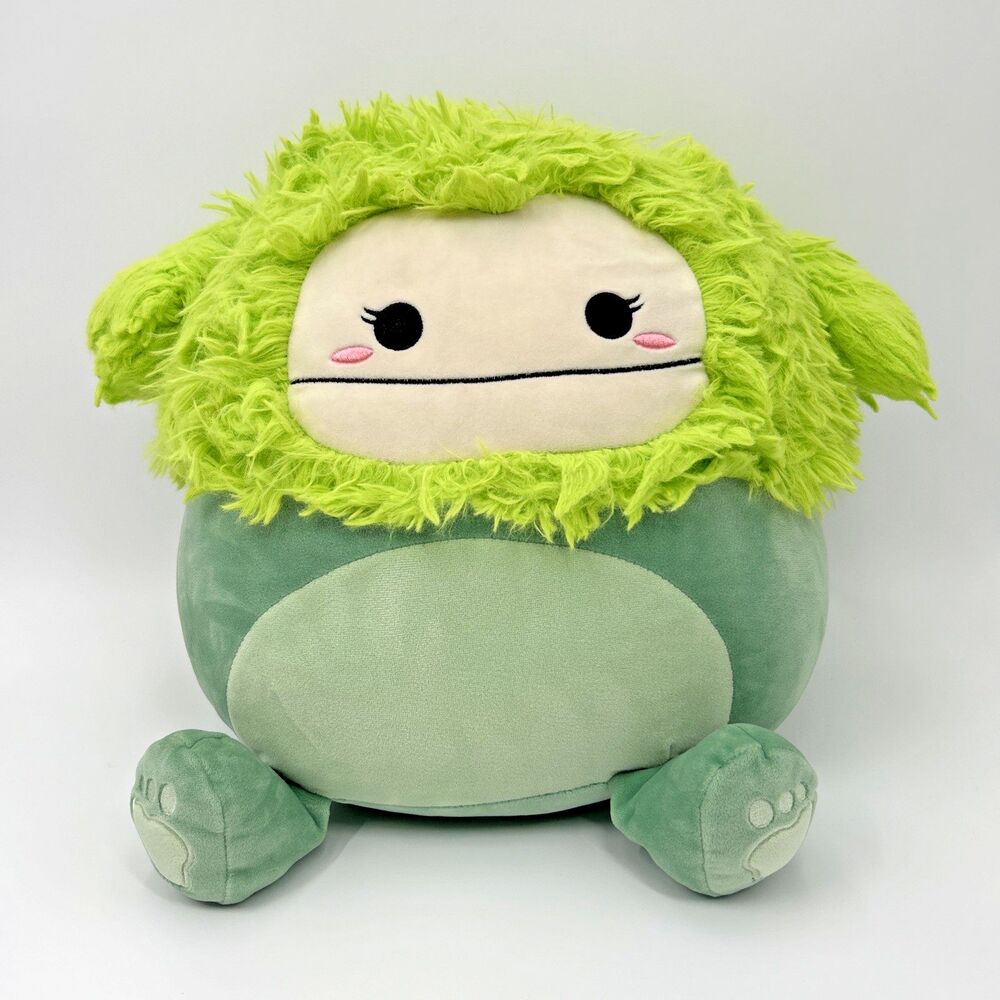 Squishmallows Bren the Green Bigfoot 12” Plush Pre-owned Good Condition
